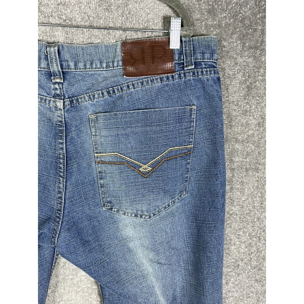 River Rock Jeans Mens Size 40x32 Blue Denim Straight Leg 5-Pocket Cotton/Poly - Picture 7 of 13